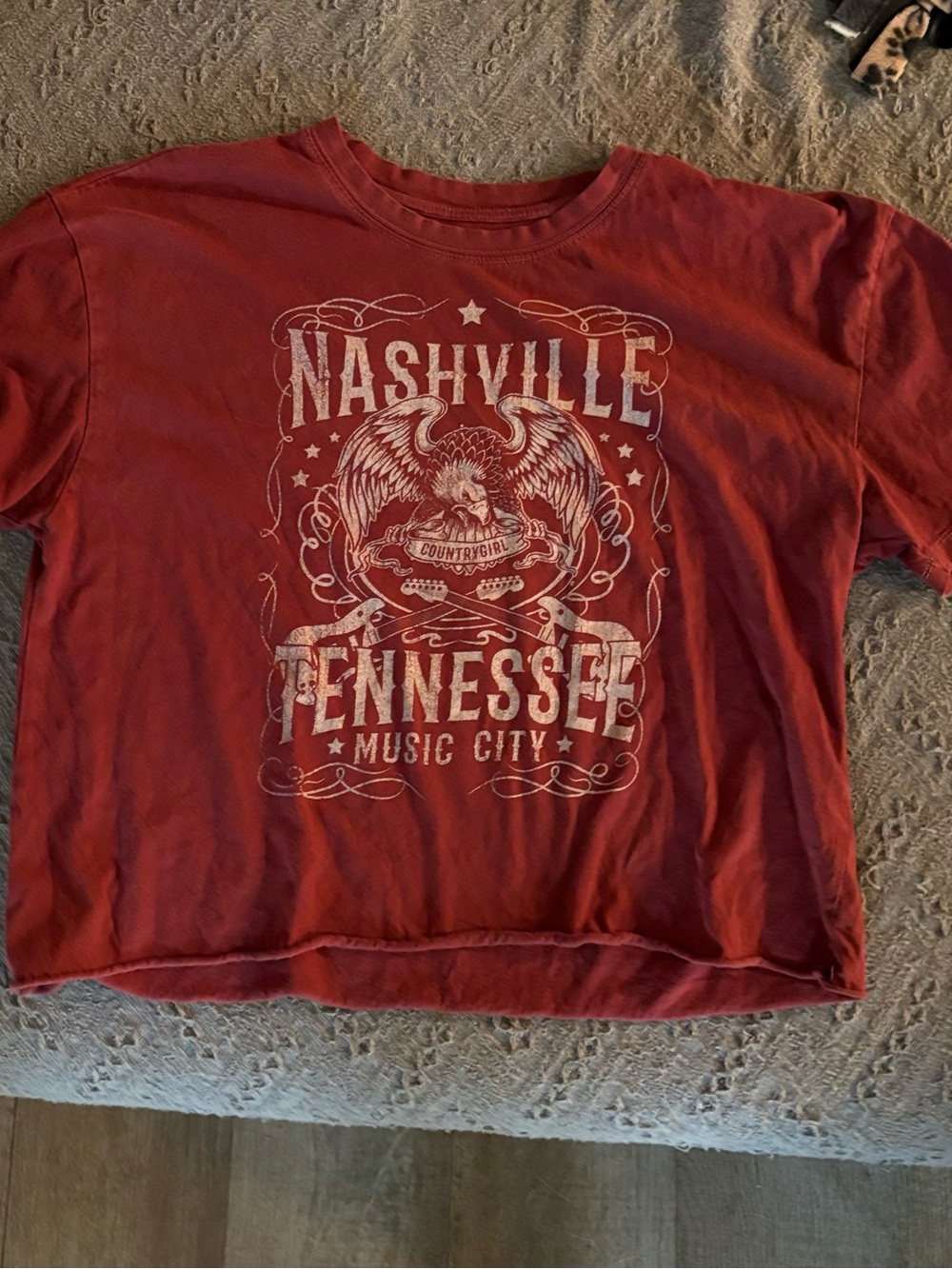 Red Nashville Tennessee Graphic Women’s Short-Sleeve Tee